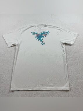 Birddogs t-shirt men’s size large white bird logo crew neck pullover cotton